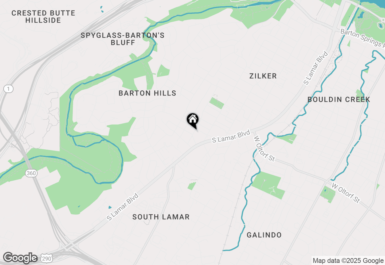 Map of 2100 Montclaire St #B, Austin, TX 78704