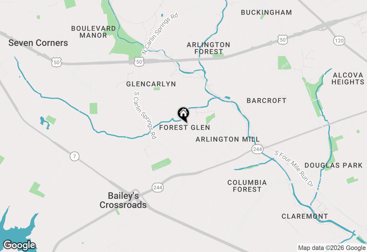 Map of 668 S Illinois Street, Arlington, VA 22204