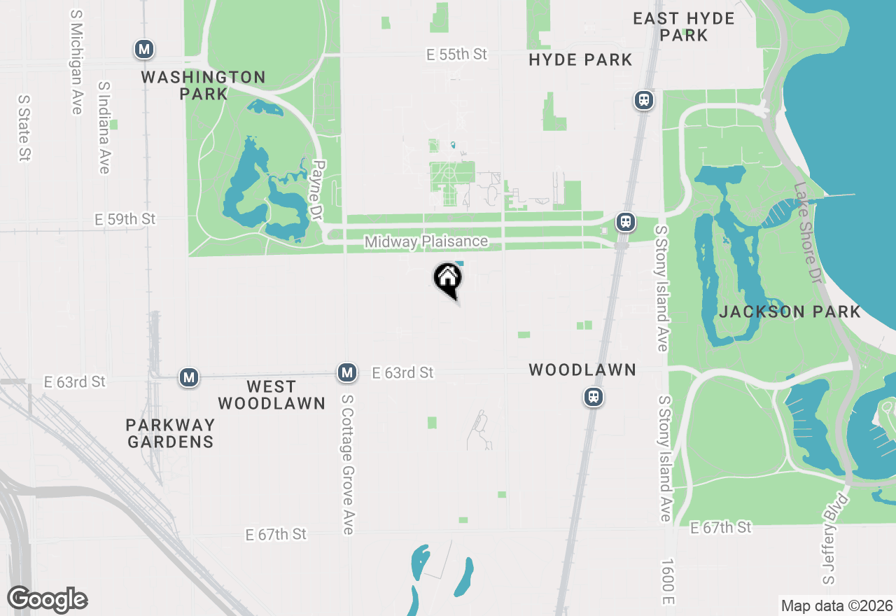 Map of 6122 S Greenwood Avenue #3S, Chicago, IL 60637