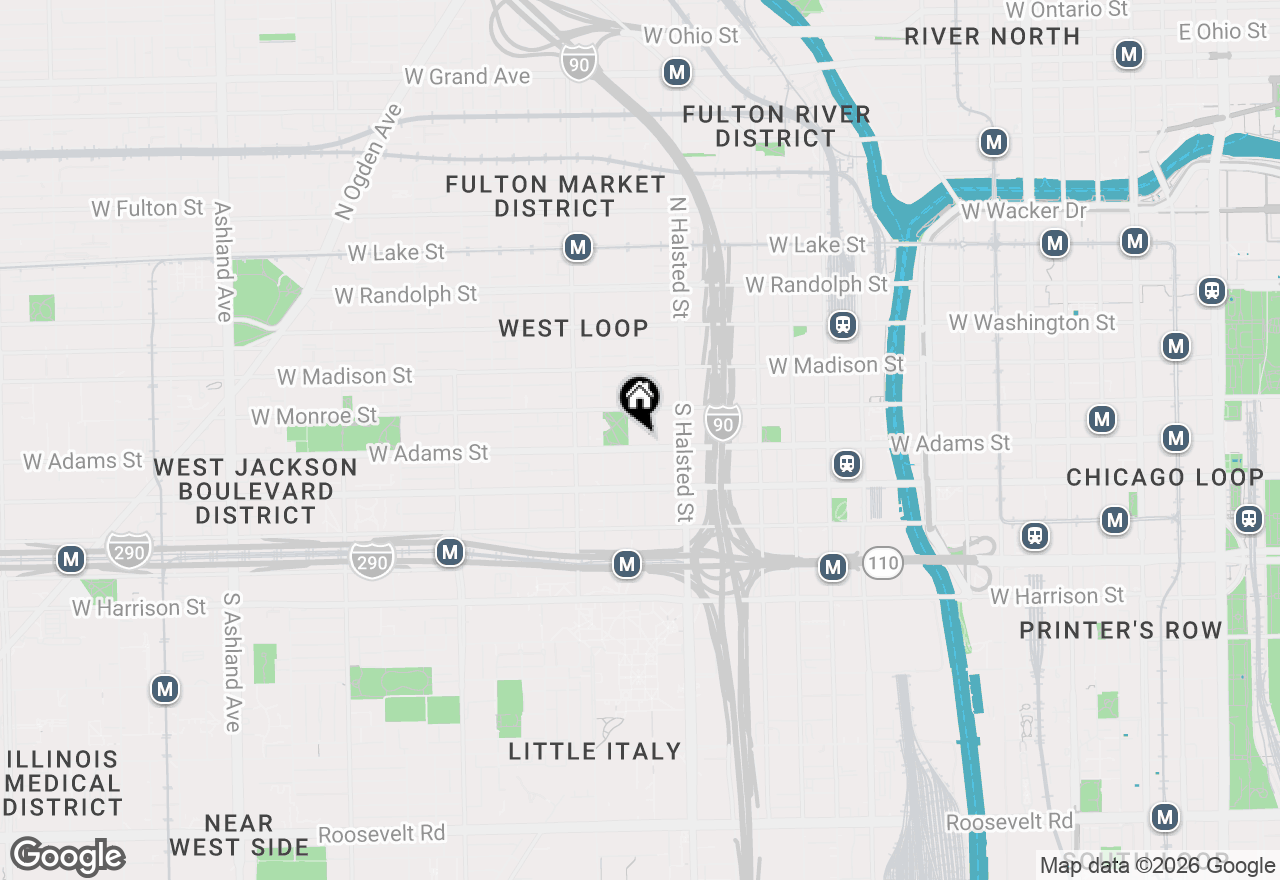 Map of 850 W Adams Street #7E, Chicago, IL 60607