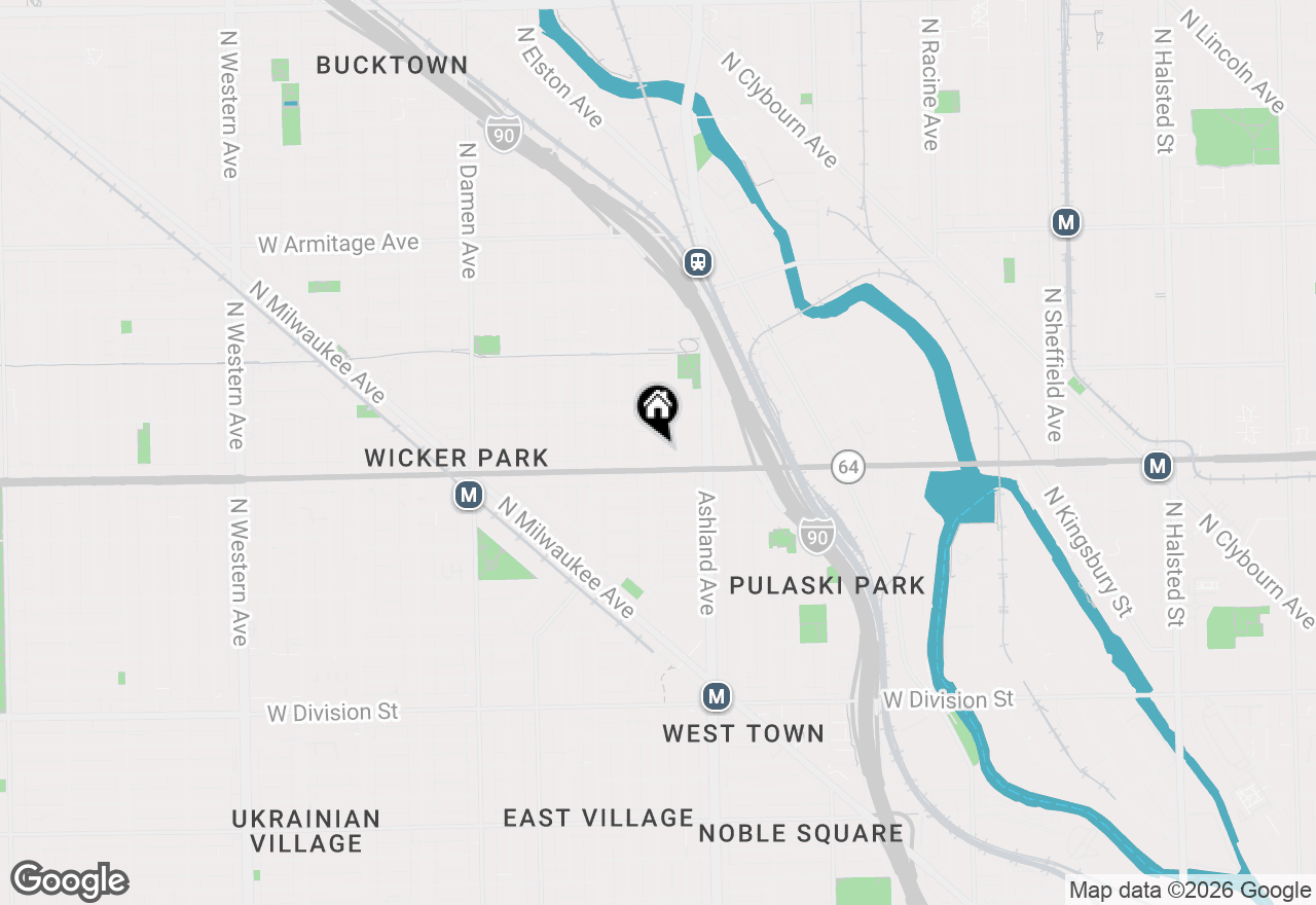 Map of 1619 N Paulina Street, Chicago, IL 60622
