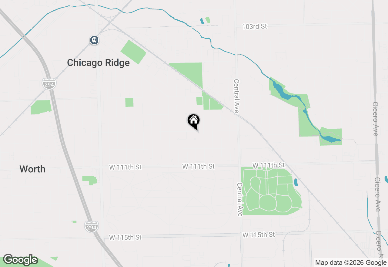 Map of 5825 109th Street, Chicago Ridge, IL 60415