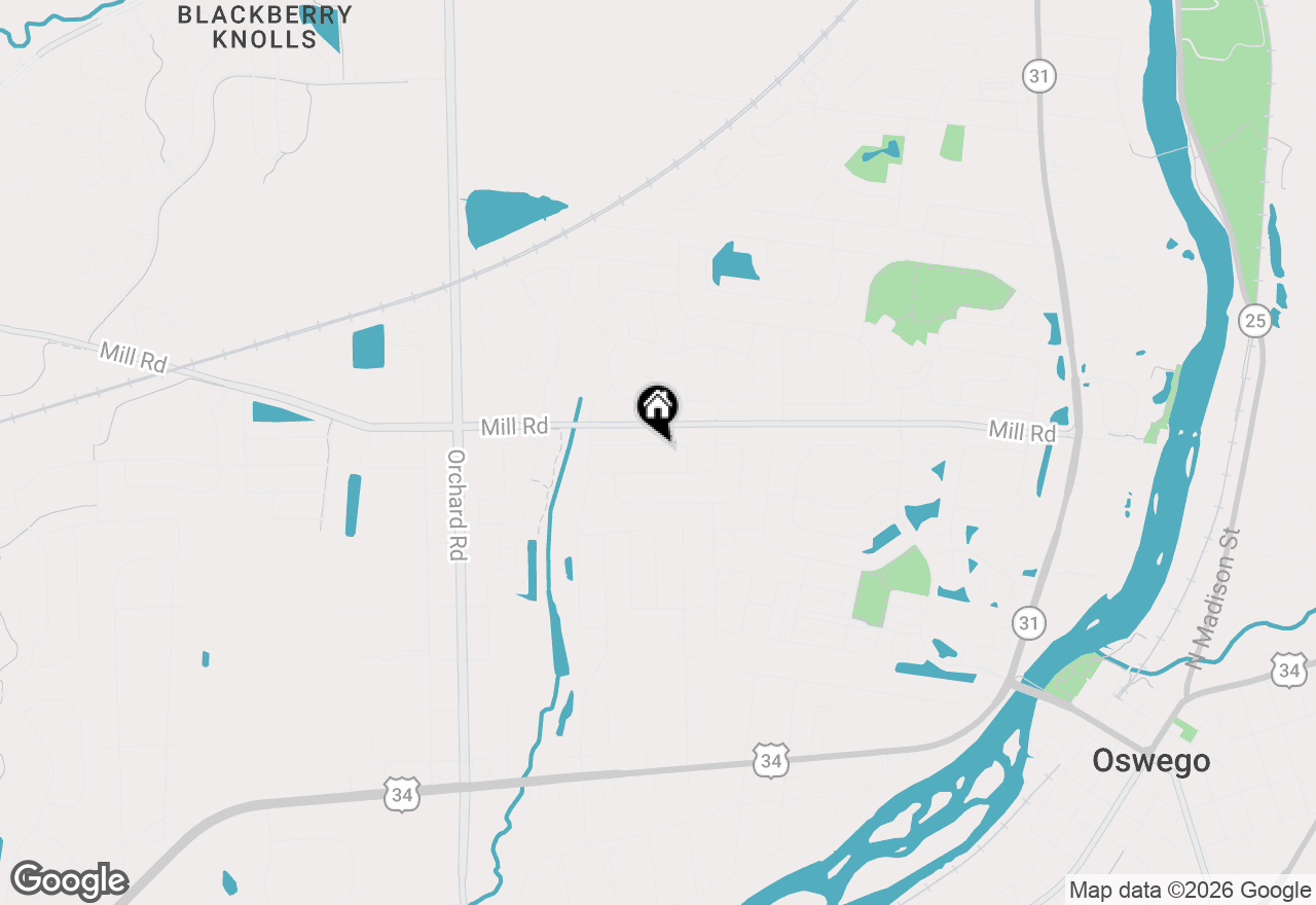 Map of 316 Ash Grove Lane, Oswego, IL 60543
