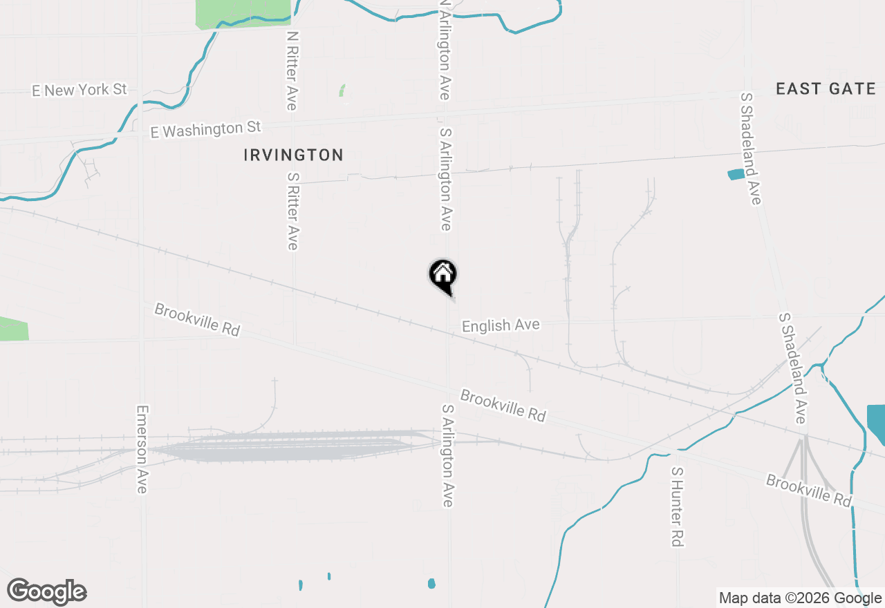 Map of 442 S Arlington Avenue, Indianapolis, IN 46219