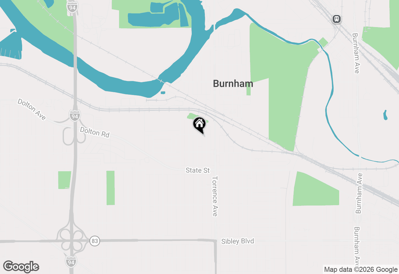 Map of 14405 S Calhoun Avenue, Burnham, IL 60633