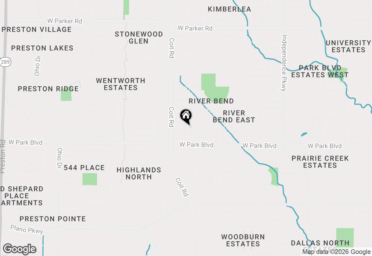 Map of 2117 Promontory Point, Plano, TX 75075