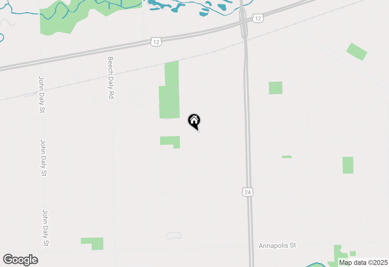 Map of 24738 New York Street, Dearborn, MI 48124