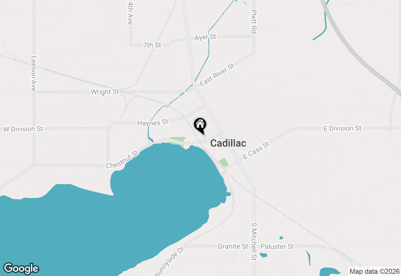 Map of 301 N Lake Street #104, Cadillac, MI 49601