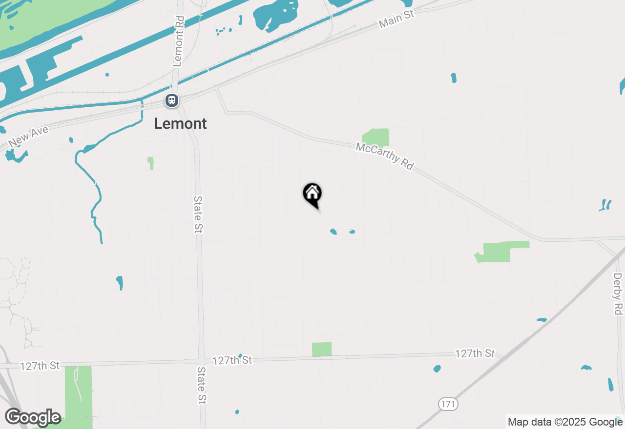 Map of (Address confidential), Lemont, Illinois 60439
