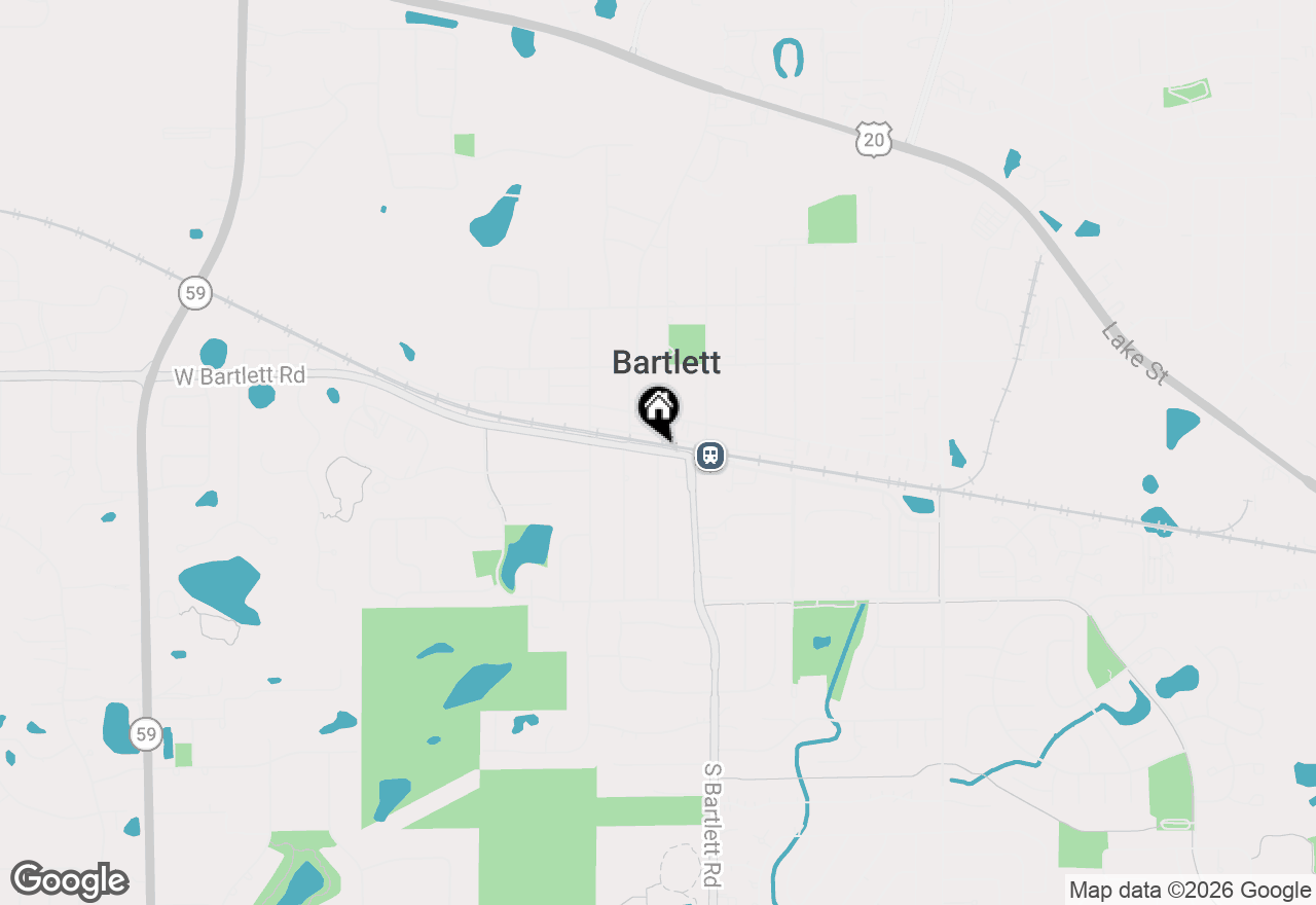 Map of 195 E Oak Glen Drive, Bartlett, IL 60103