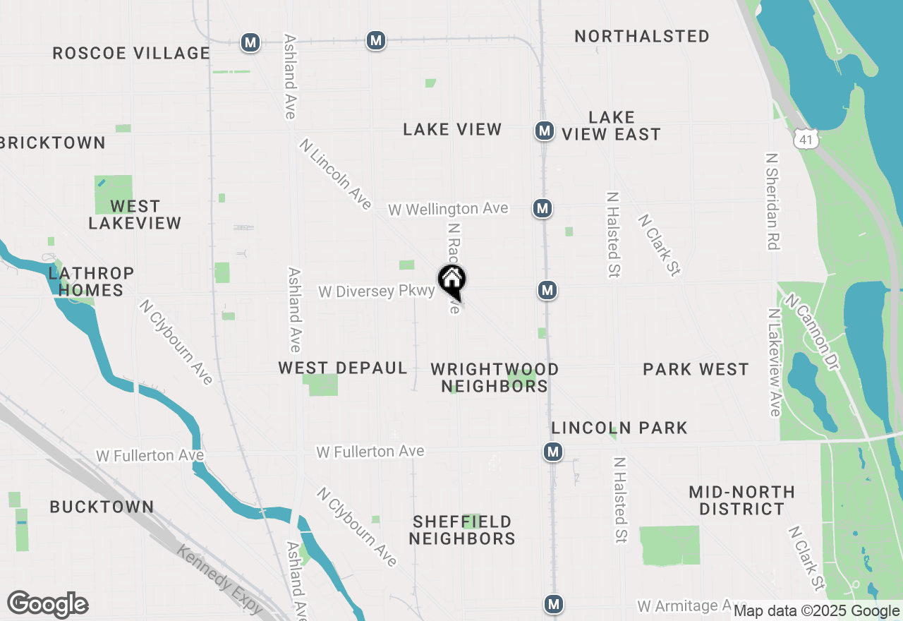 Map of 2728 N Racine Avenue #3, Chicago, IL 60614