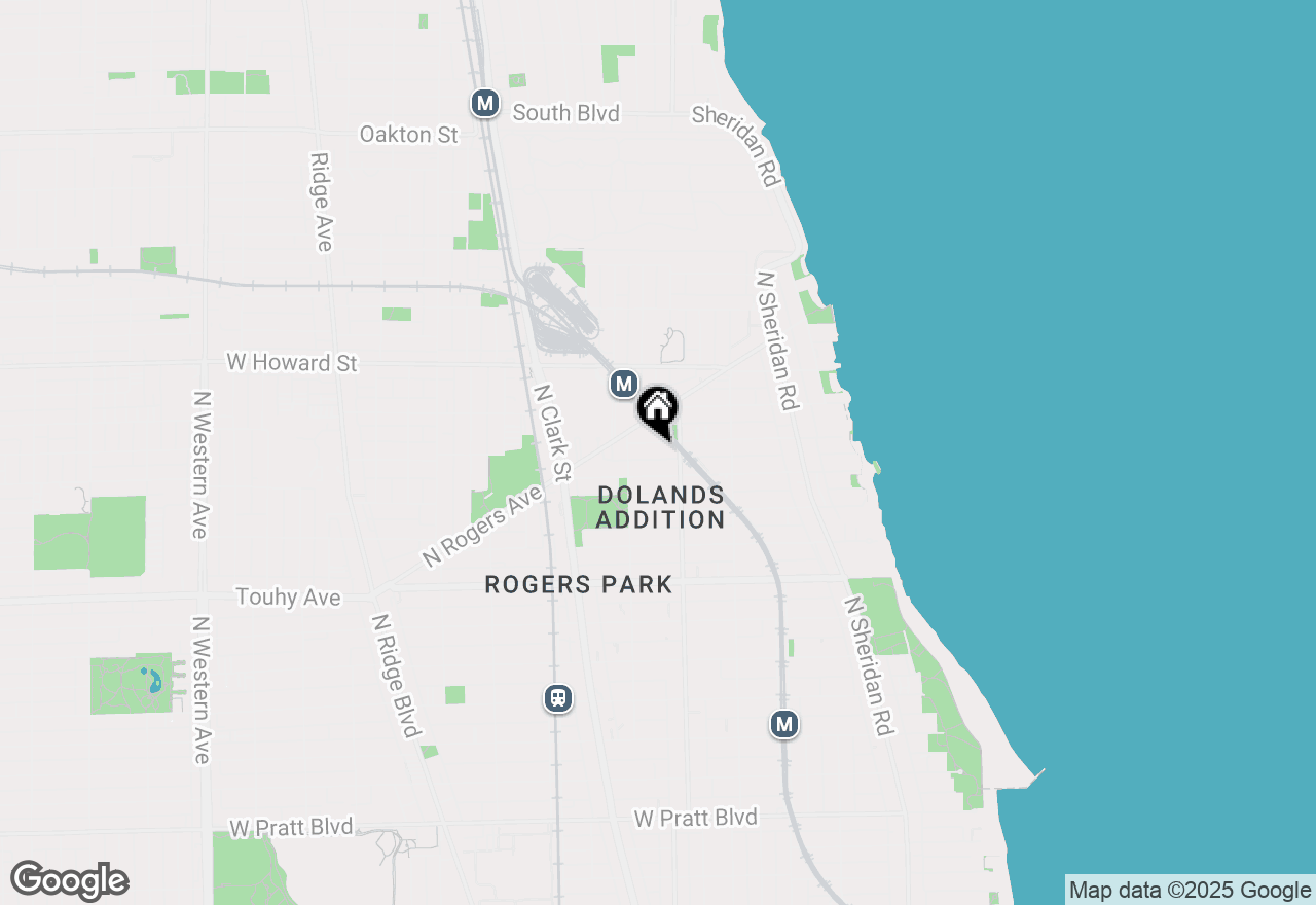 Map of 1617 W Fargo Avenue #2N, Chicago, IL 60626