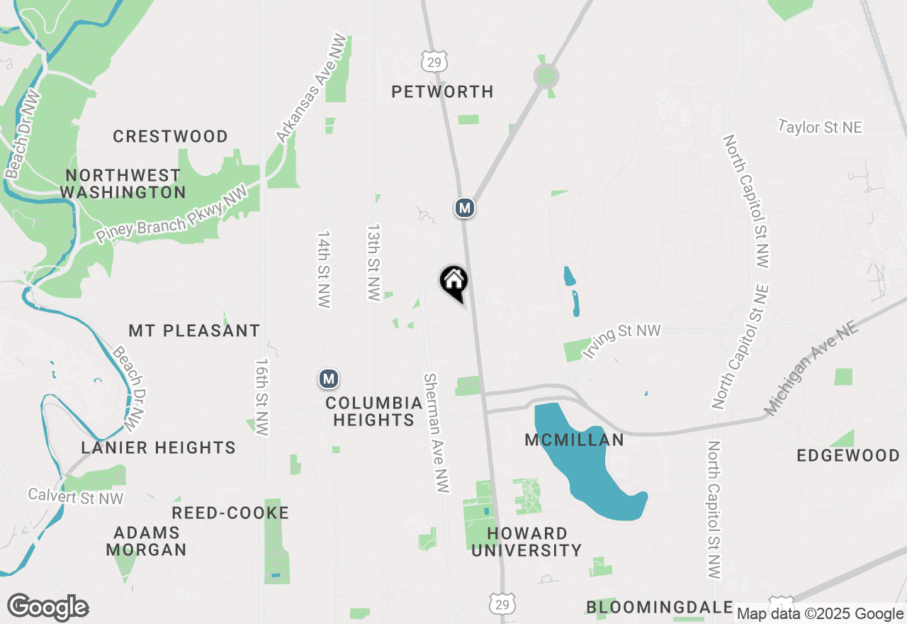 Map of 737 Morton Street Nw ##2, Washington, DC 20010