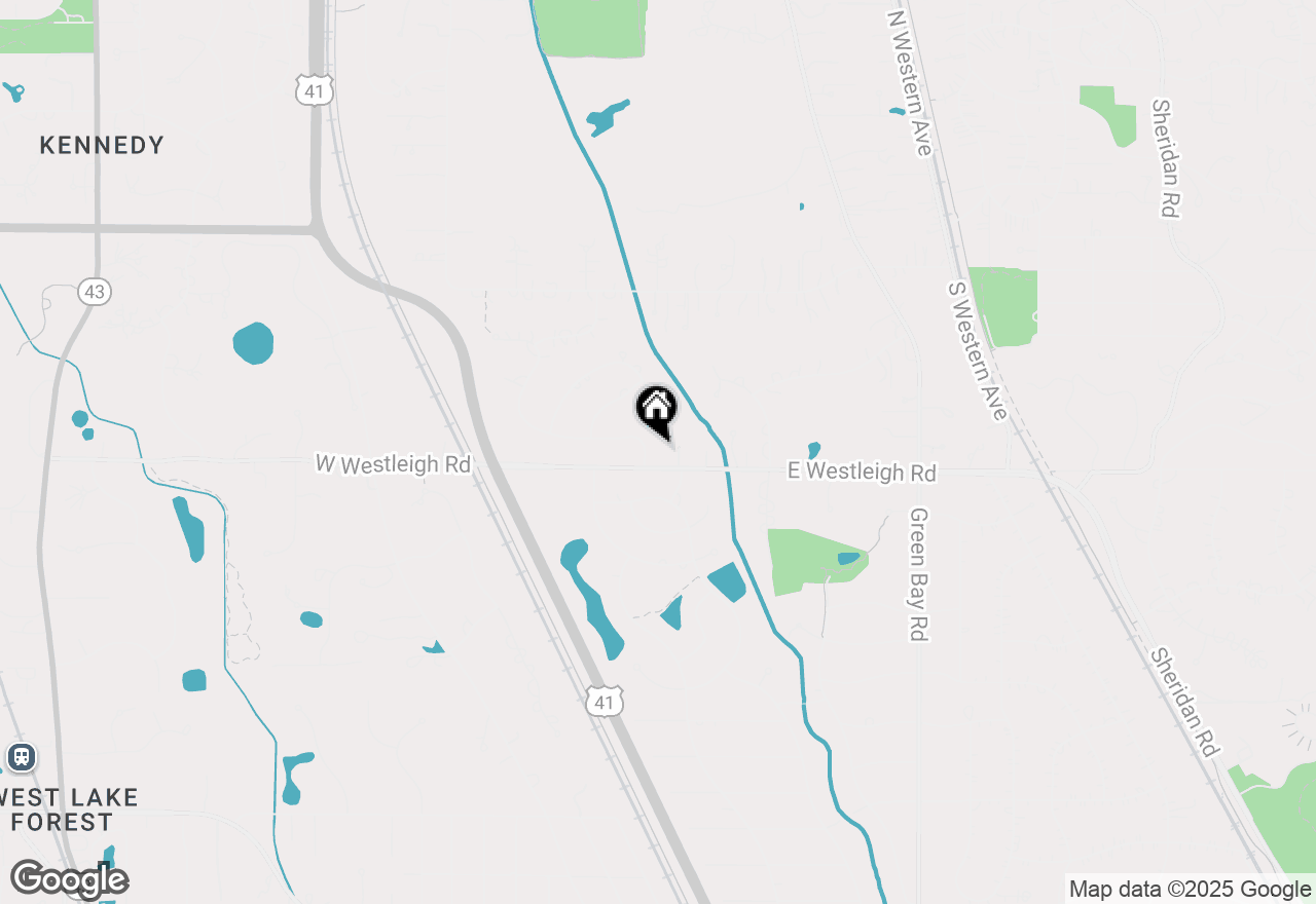 Map of 390 S Basswood Road, Lake Forest, IL 60045