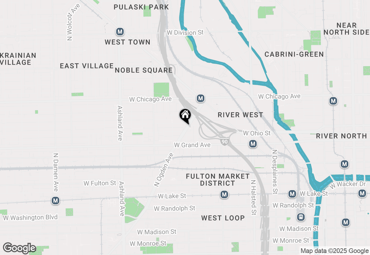 Map of 612 N Ogden Avenue, Chicago, IL 60642