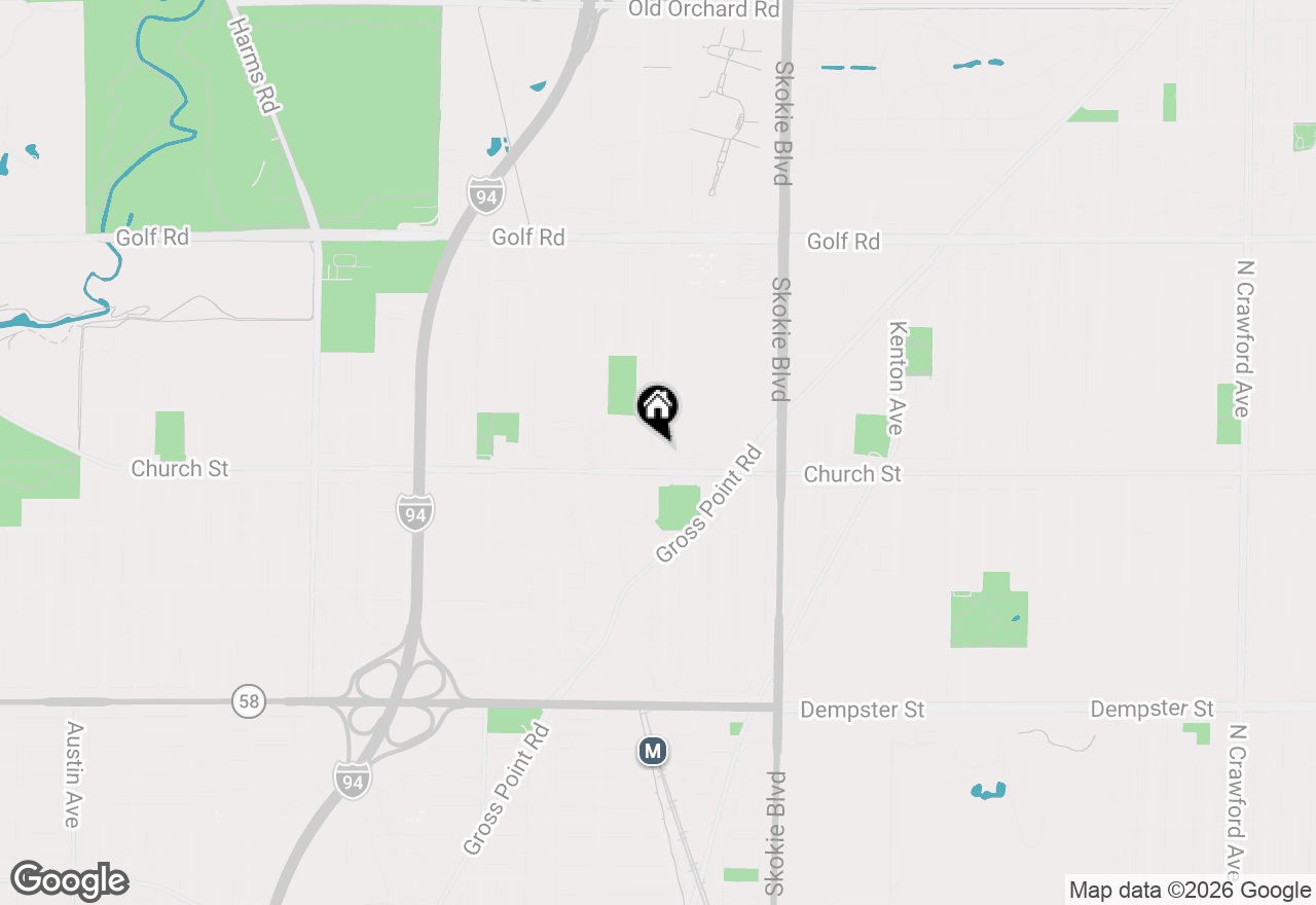 Map of 9218 Lavergne Avenue, Skokie, IL 60077
