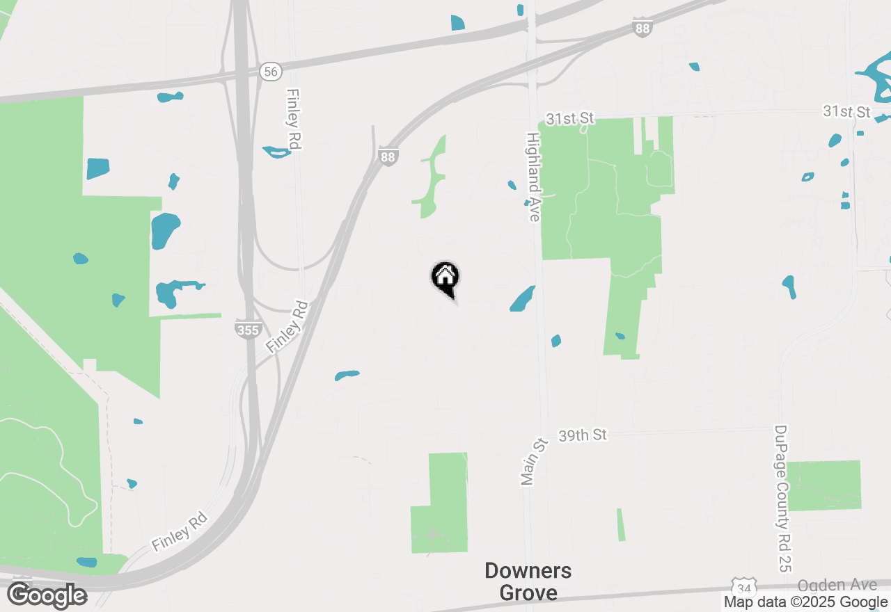 Map of 1214 Laurel Court, Downers Grove, IL 60515
