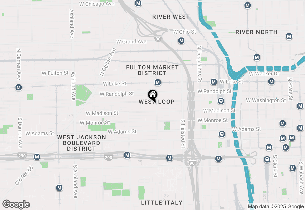 Map of 1017 W Washington Boulevard #6E, Chicago, IL 60607