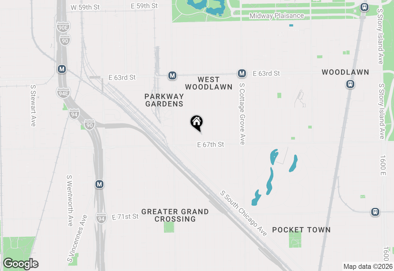 Map of 6624 S Rhodes Avenue, Chicago, IL 60637