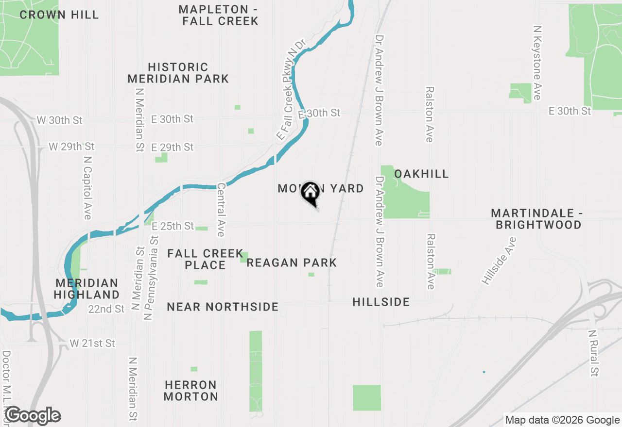 Map of 2523 Guilford Avenue, Indianapolis, IN 46205