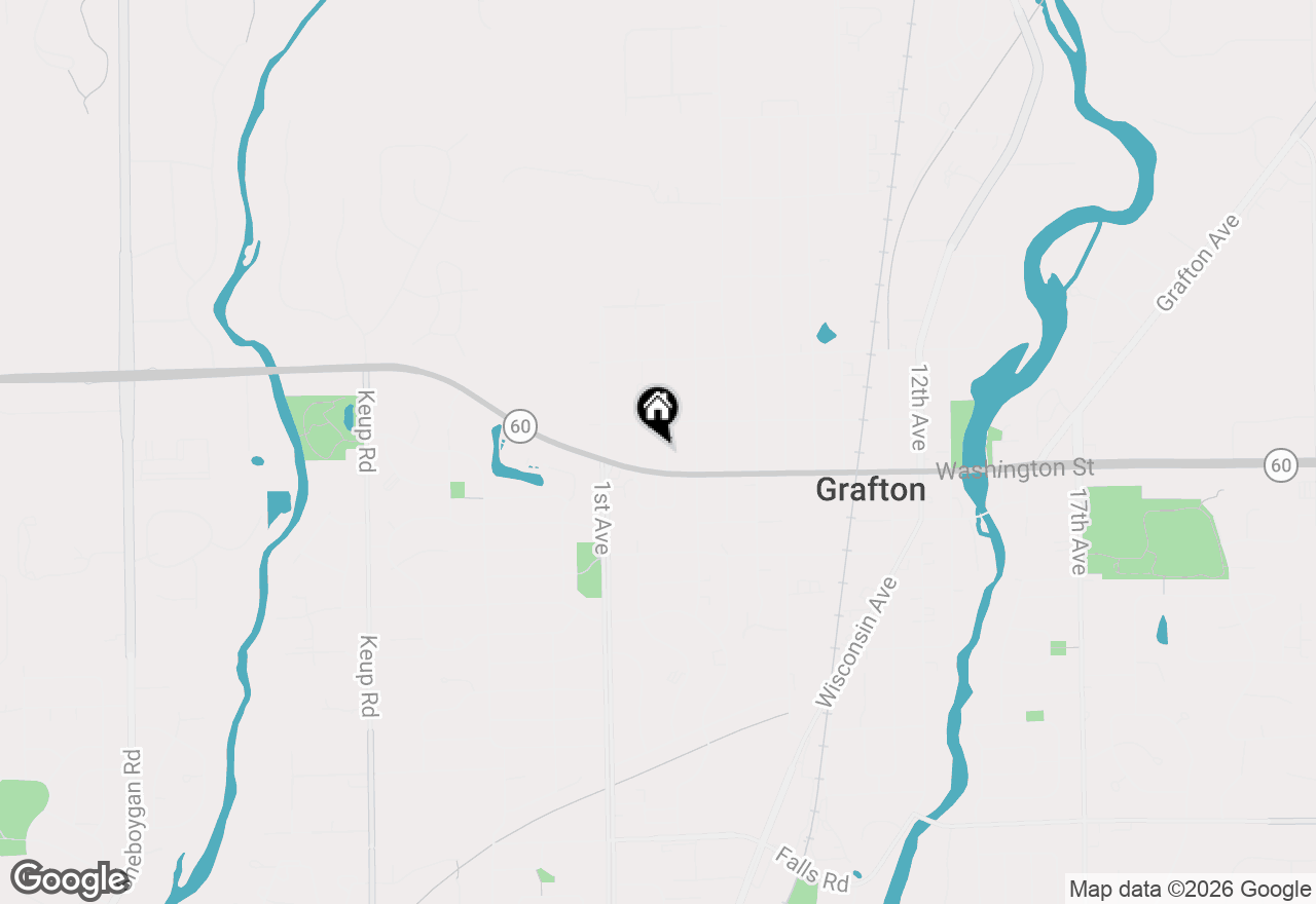 Map of 1129 3rd Ave, Grafton, WI 53024