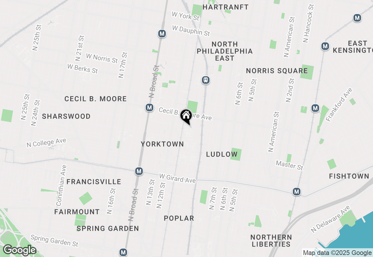 Map of 1036 W Oxford Street, Philadelphia, PA 19122