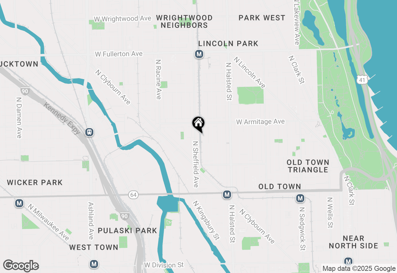 Map of 1927 N Sheffield Avenue, Chicago, IL 60614