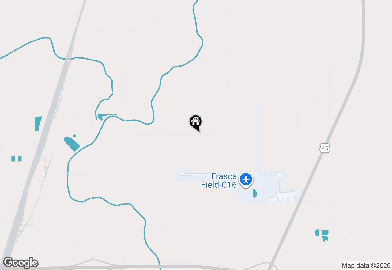 Map of 1936 County Road 1850 N, Urbana, IL 61802
