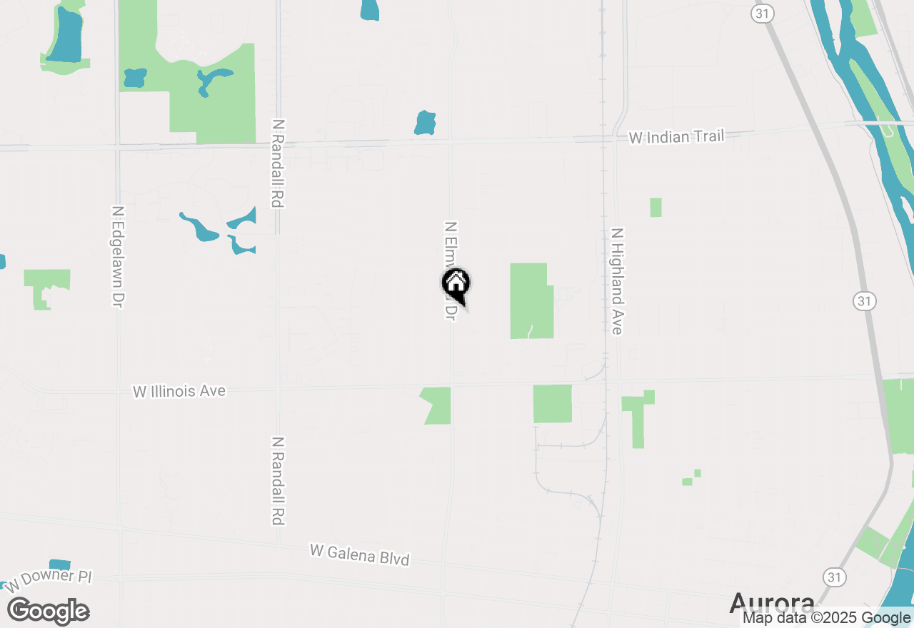 Map of 795 N Elmwood Drive, Aurora, IL 60506