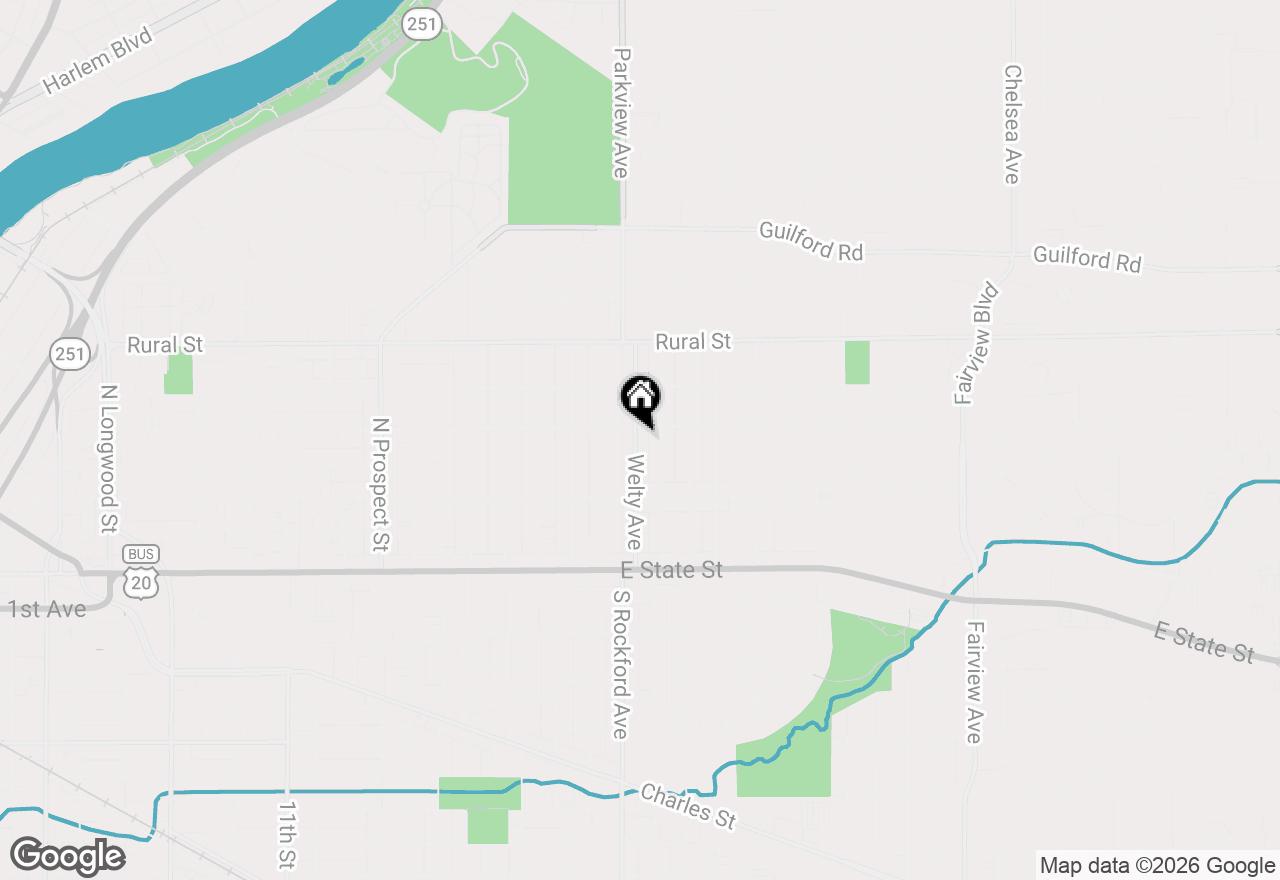 Map of 421 Welty Avenue, Rockford, IL 61107