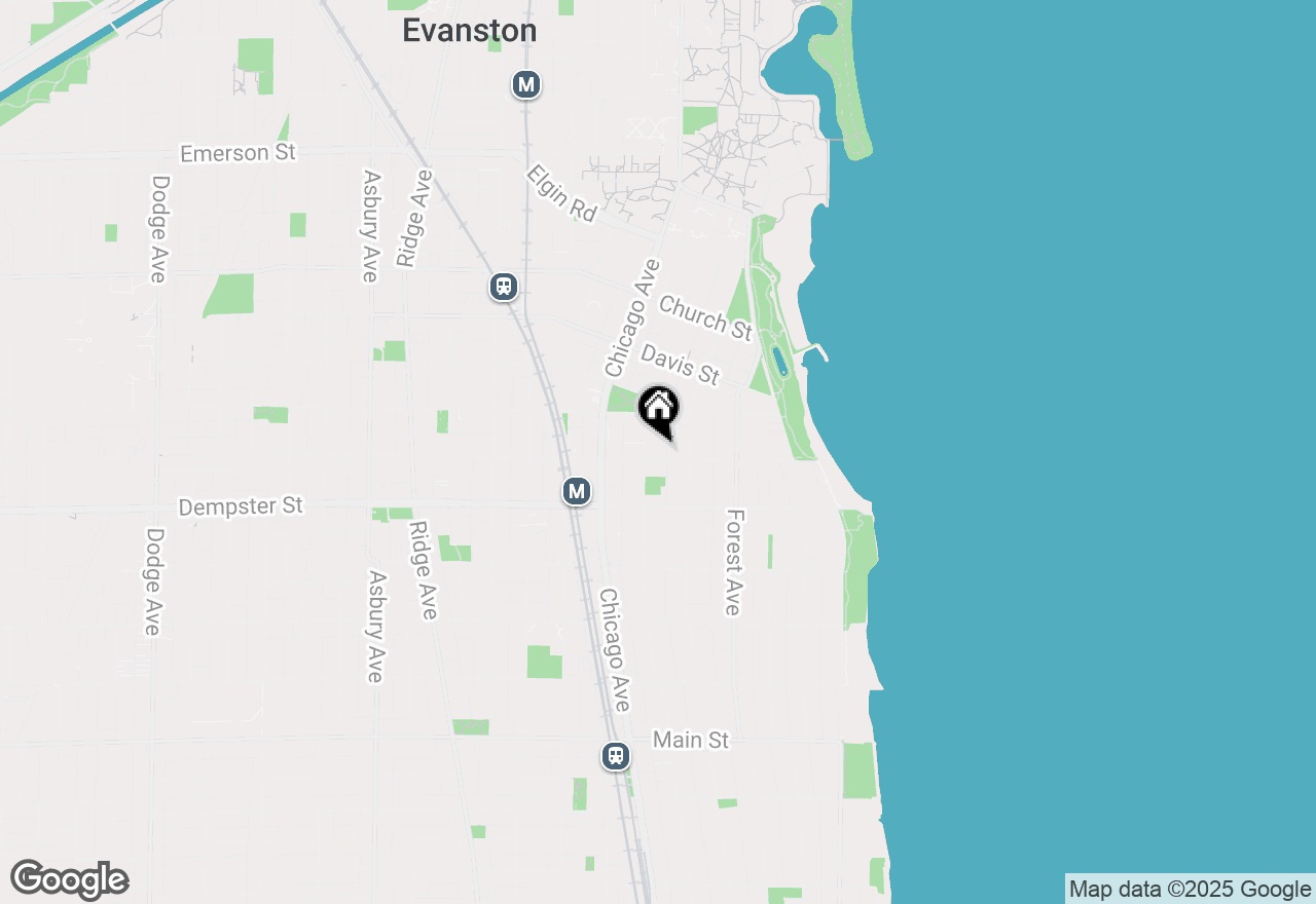 Map of 425 Greenwood Street #1E, Evanston, IL 60201