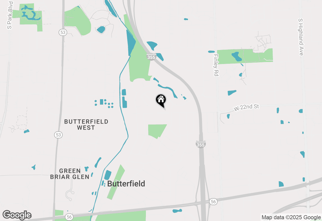 Map of 21W104 22nd Street, Lombard, IL 60148