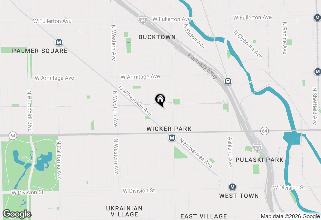 Map of 1739 N Hoyne Avenue, Chicago, IL 60647