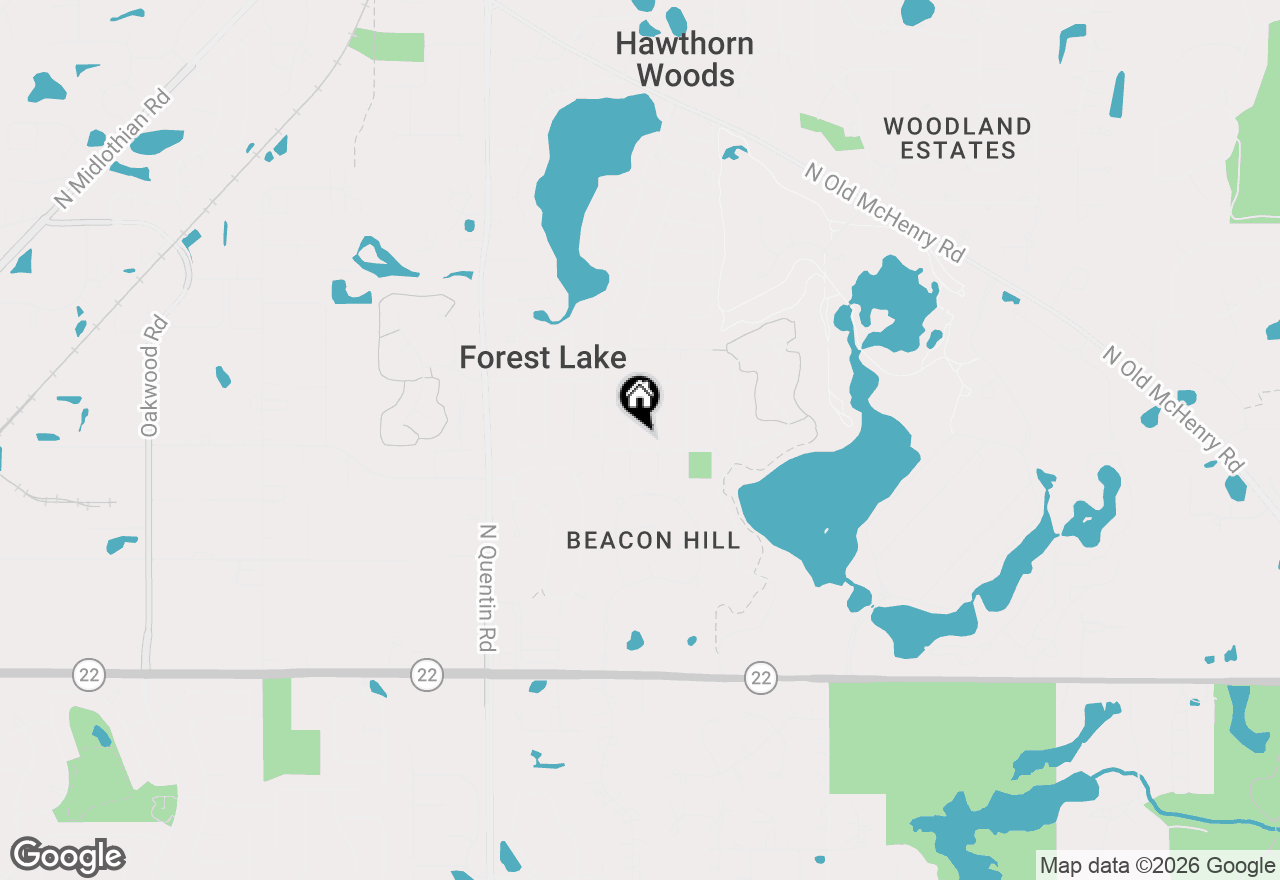 Map of 23515 N Overhill Drive, Lake Zurich, IL 60047