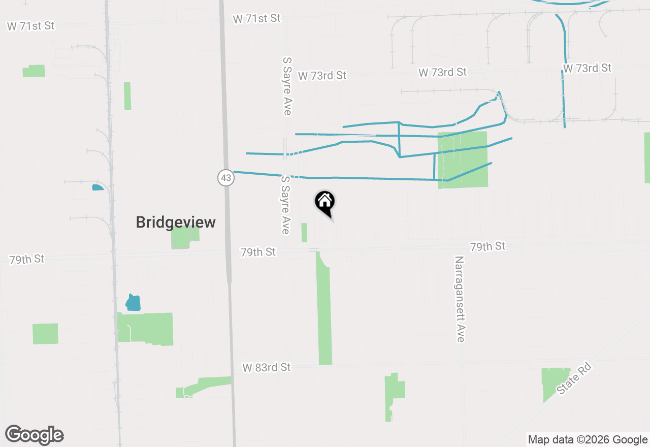 Map of 7800 New Castle Avenue, Burbank, IL 60459