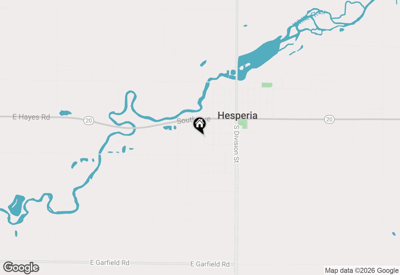 Map of 268 Church Street, Hesperia, MI 49421