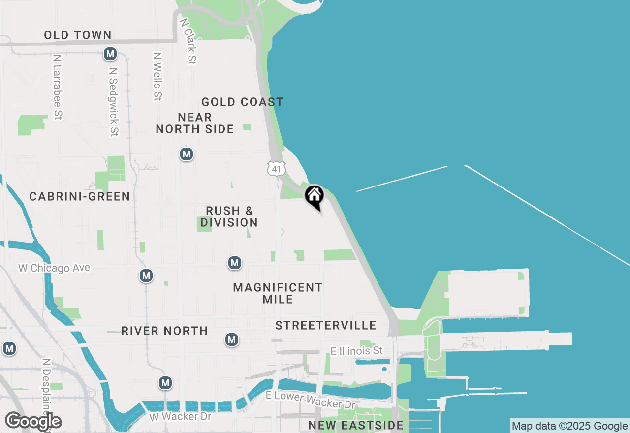 Map of 221 E Walton Place #10B, Chicago, IL 60611