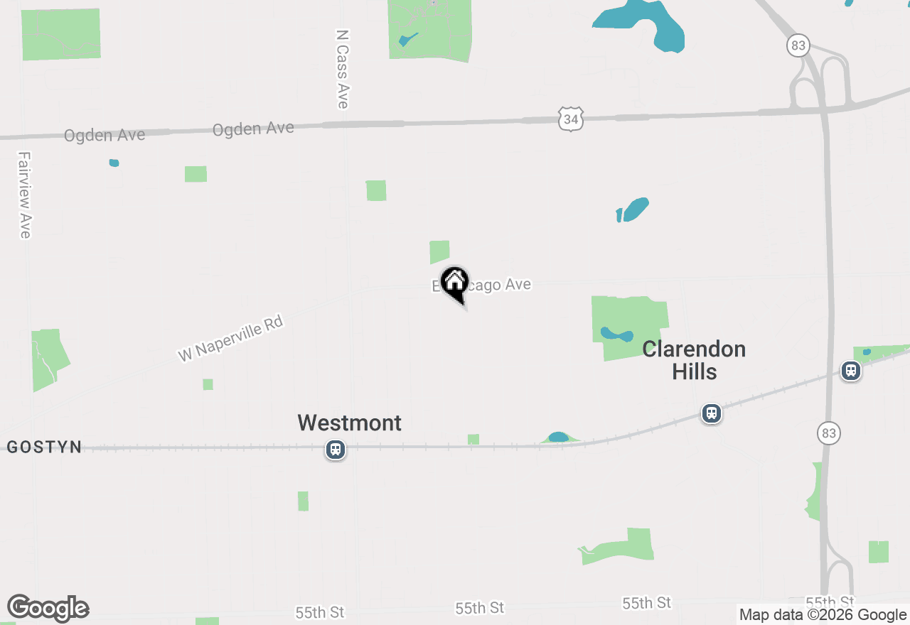 Map of 6 Iroquois Drive, Clarendon Hills, IL 60514