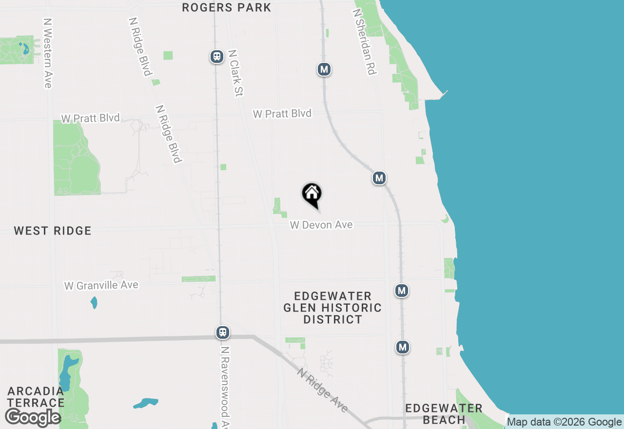 Map of 6420 N Newgard Avenue #3W, Chicago, IL 60626