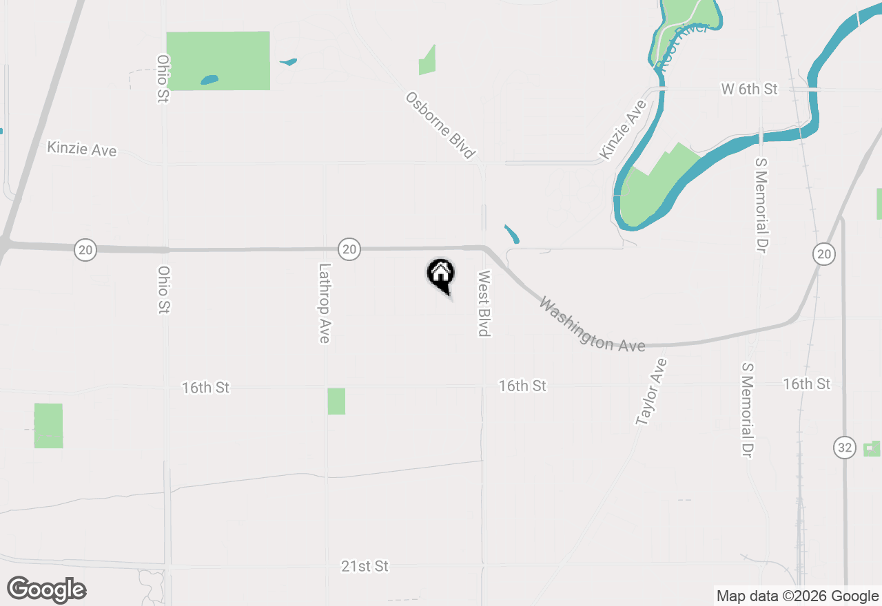Map of 1324 Hayes Ave, Racine, WI 53405