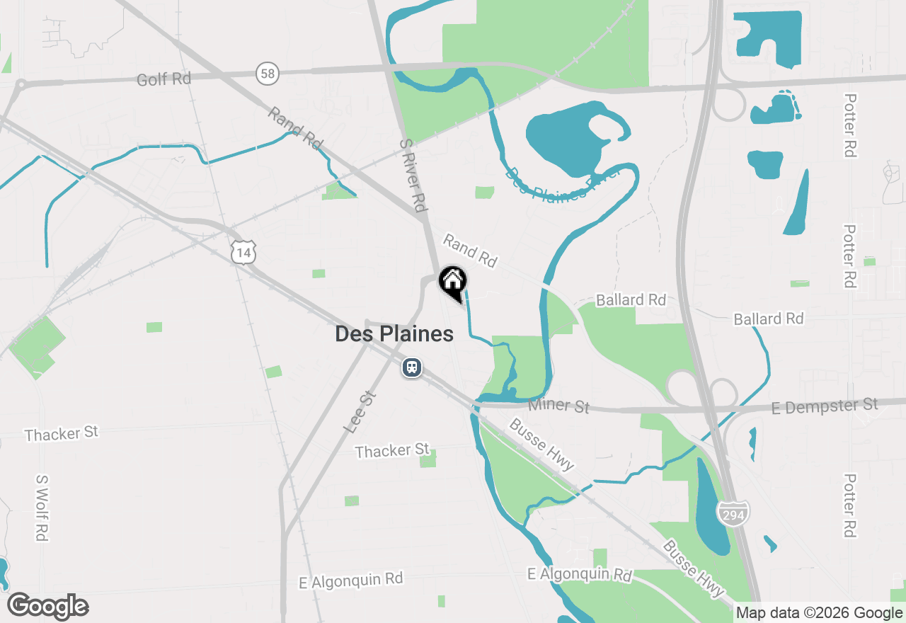 Map of 545 S River Road #307, Des Plaines, IL 60016