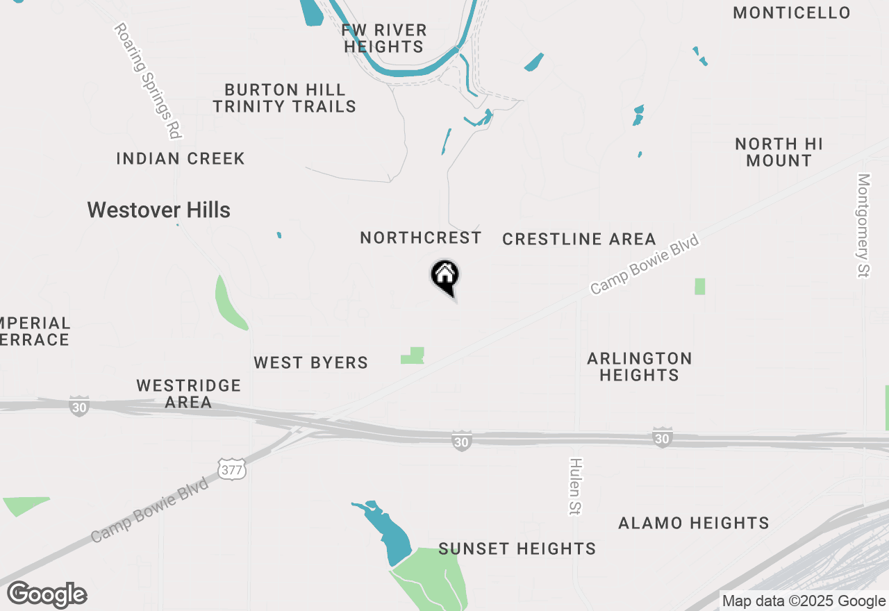 Map of 5024 Bryce Avenue, Fort Worth, TX 76107