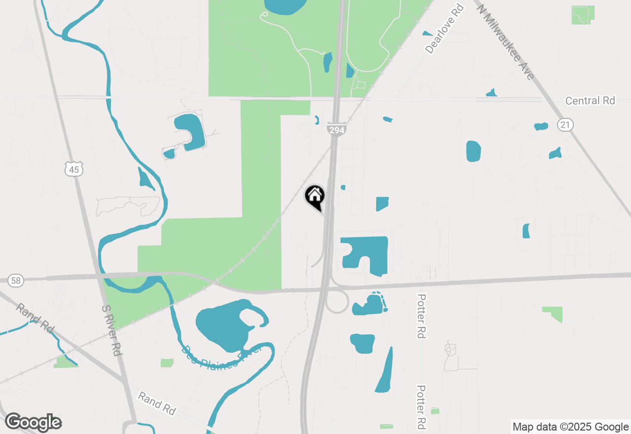 Map of 301 N East River Road, Des Plaines, IL 60016