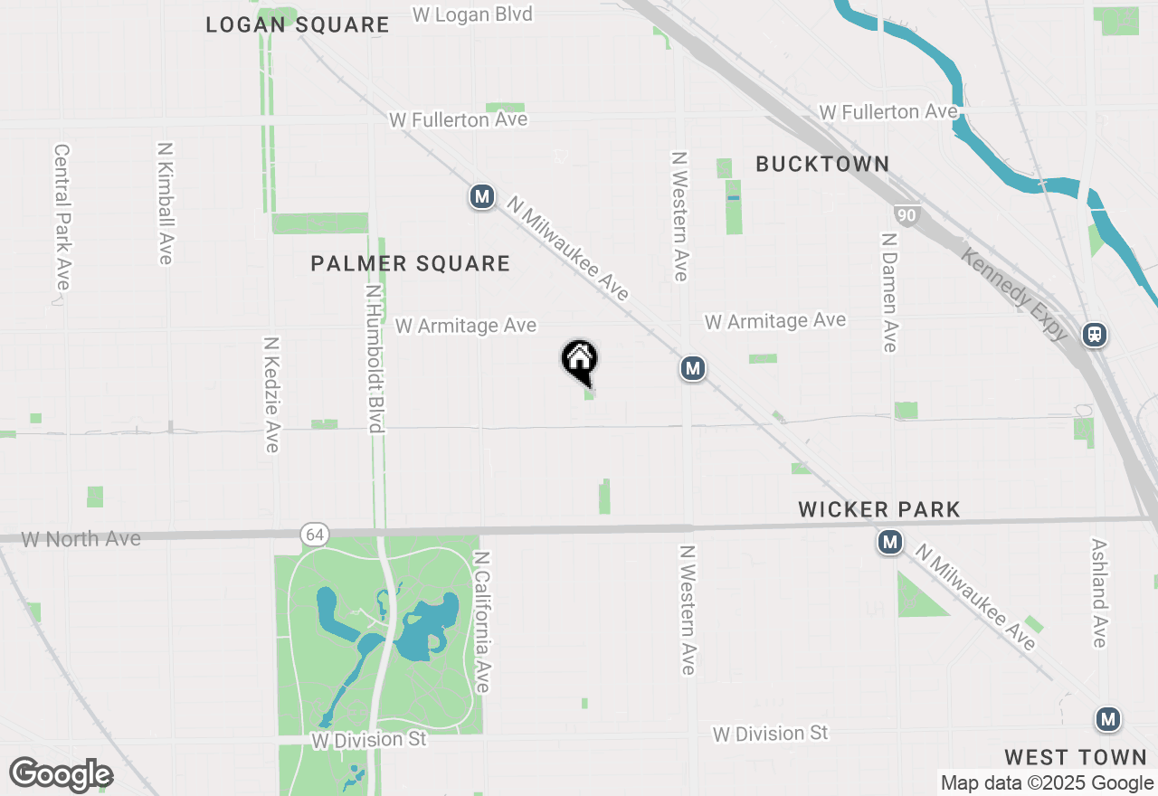 Map of 1838 N Rockwell Street, Chicago, IL 60647