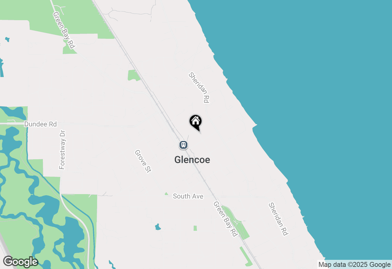 Map of 230 Beach Road, Glencoe, IL 60022