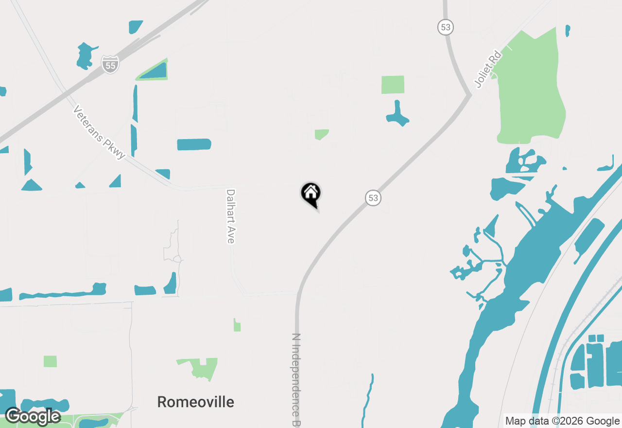 Map of 20 Abbeywood Drive, Romeoville, IL 60446