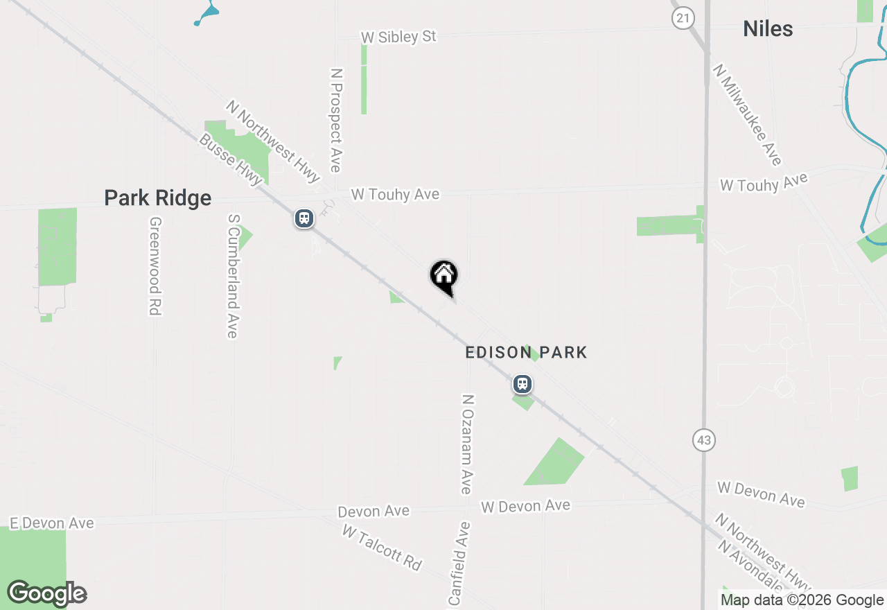 Map of 460 S Northwest Highway #212, Park Ridge, IL 60068