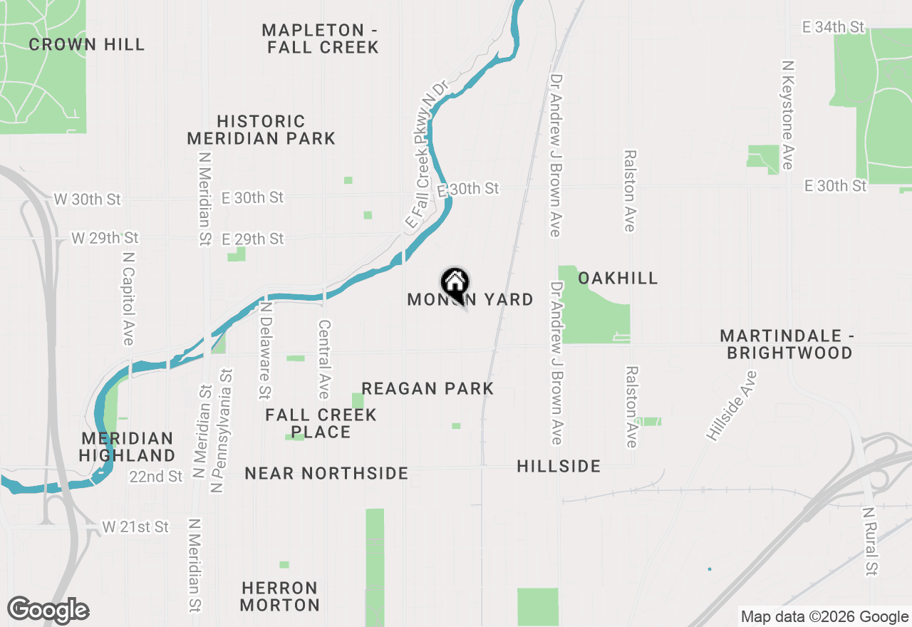 Map of 2619 Guilford Avenue, Indianapolis, IN 46205