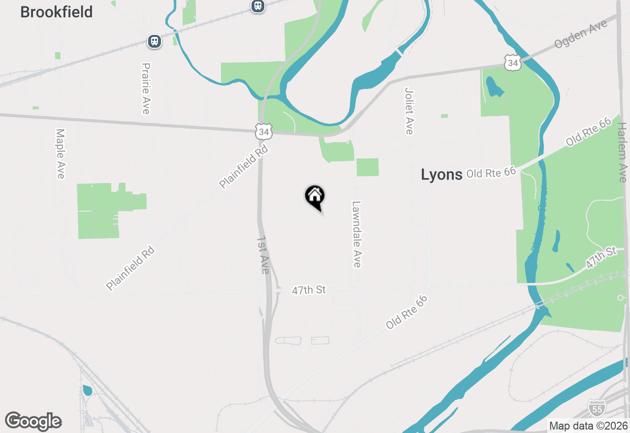 Map of 8324 44th Place, Lyons, IL 60534