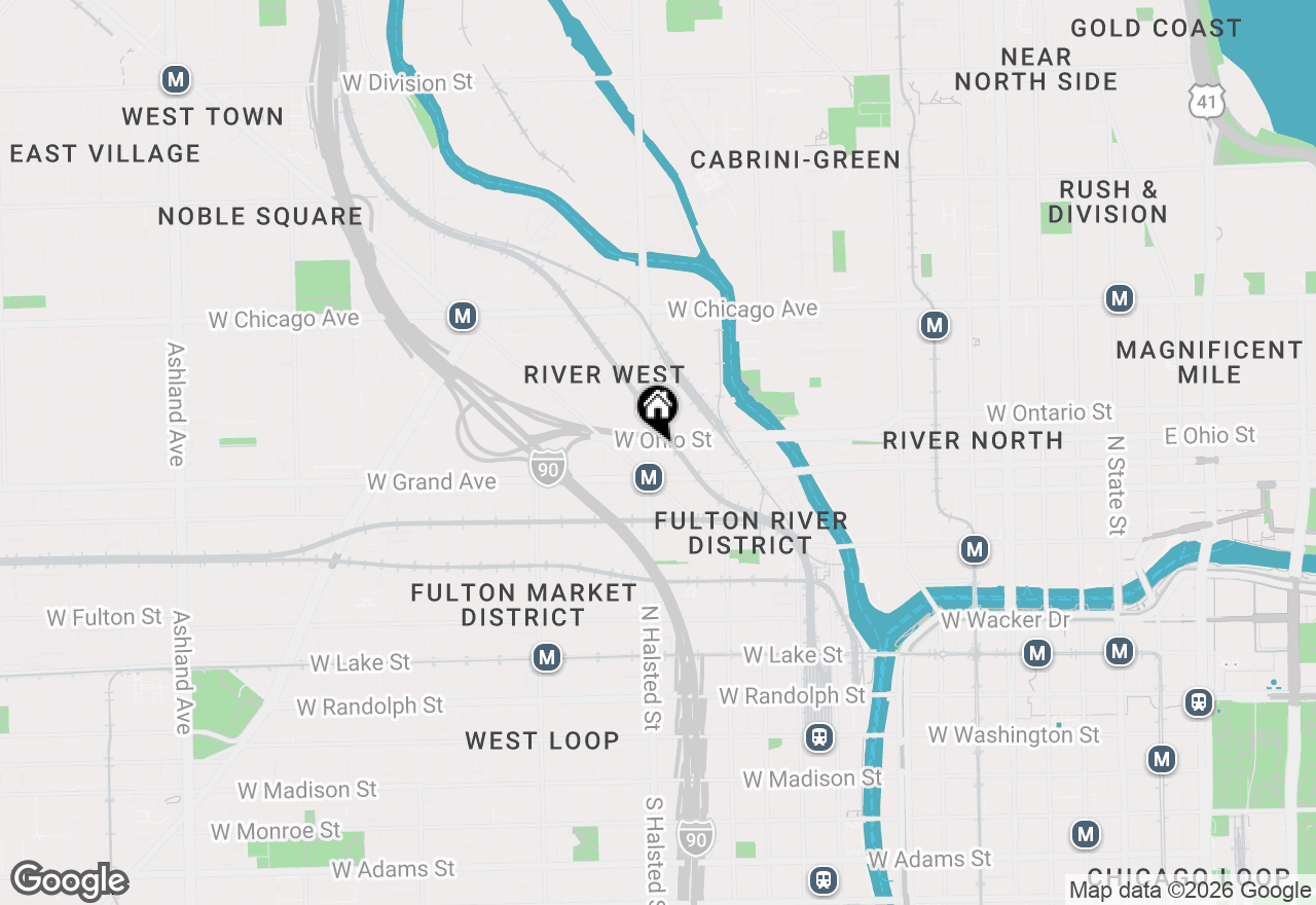 Map of 525 N Halsted Street #215, Chicago, IL 60642